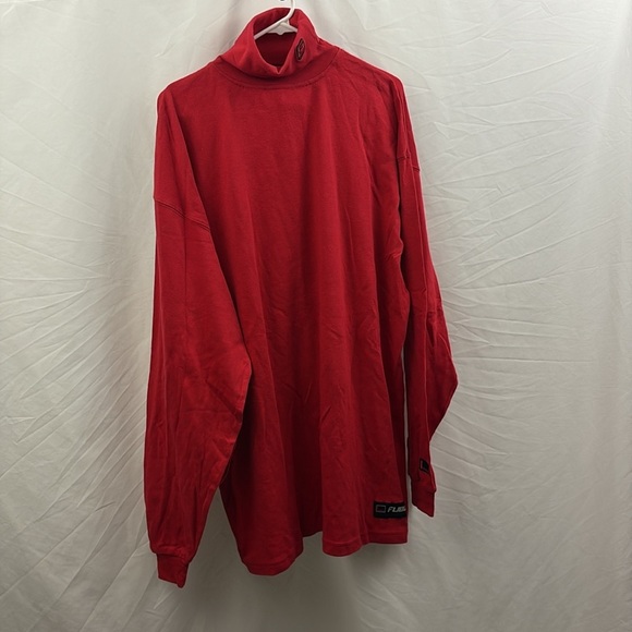 Vintage FUBU The Collection Mens Red Turtleneck Shirt Size XL Pullover NWT - Picture 8 of 8